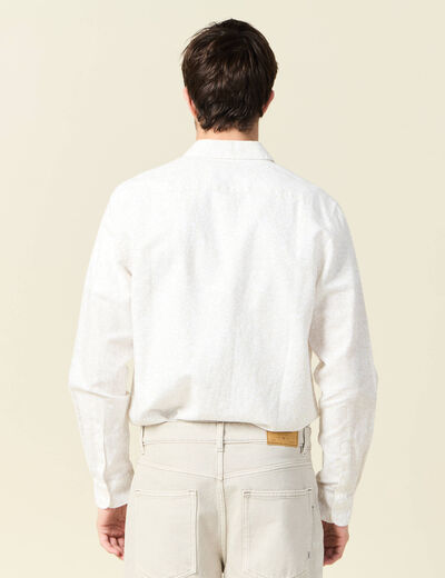 Chemise manches longues blanc homme