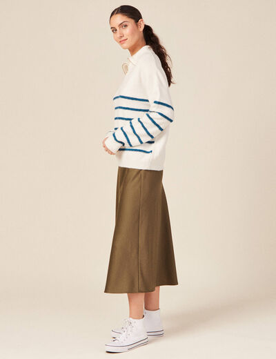 Pull camionneur ecru femme