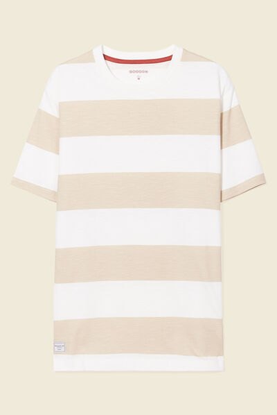 T-shirt manches courtes ecru homme