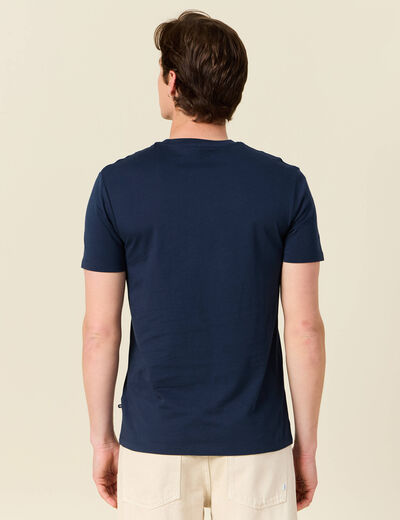 T-shirt manches courtes bleu marine homme