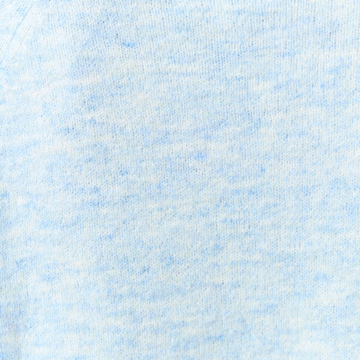 Pull col v manches 3/4 bleu ciel femme