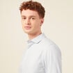 Col cintr&eacute; en coton manches longues bleu ciel homme