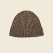 Bonnet tricot&eacute; vert kaki homme
