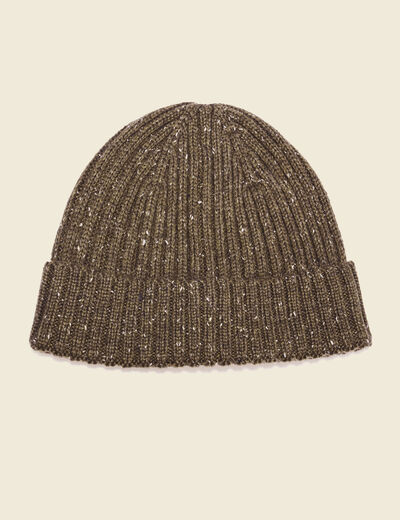 Bonnet tricoté vert kaki homme
