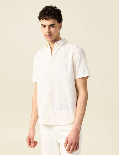 Chemise manches courtes sable homme