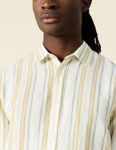 Chemise manches longues ecru homme