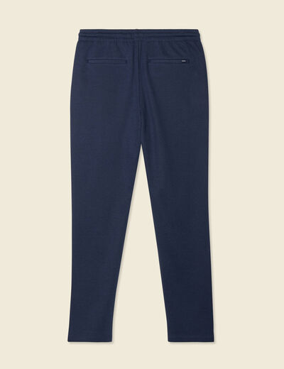 Pantalon jogger élastiqué bleu foncé homme