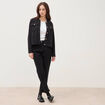 Jeans mom 7/8&egrave;me denim noir femme