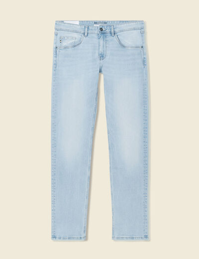 Jeans straight ultra stretch denim bleach homme