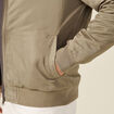 Bomber court manches longues doubl&eacute; taupe homme