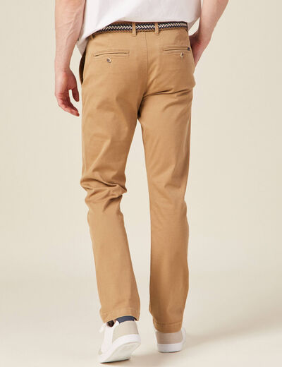 Pantalon chino straight vert kaki homme