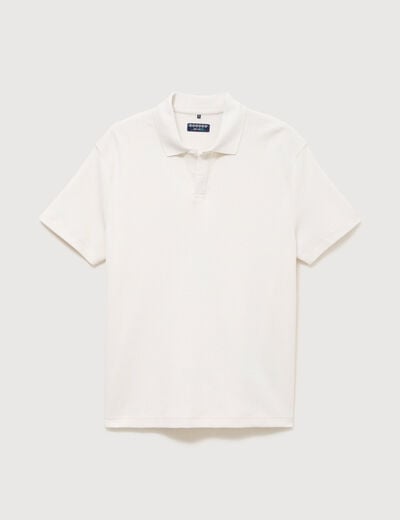 Polo manches courtes ecru homme