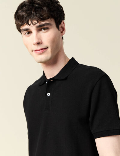 Polo manches courtes noir homme
