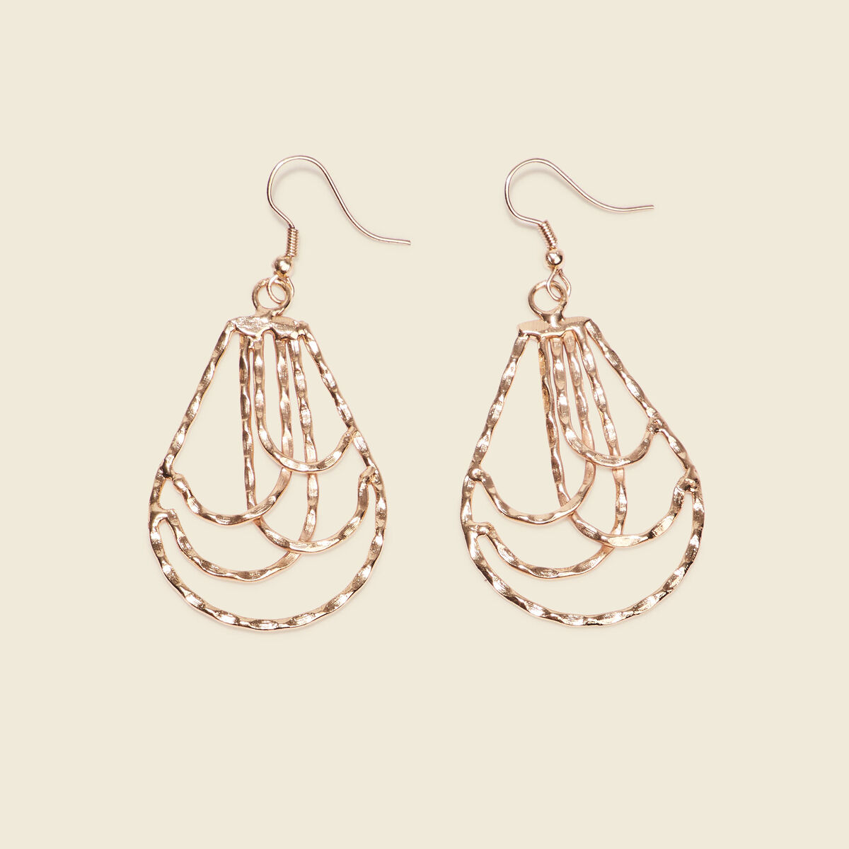 Boucles d'oreilles pendantes couleur or femme