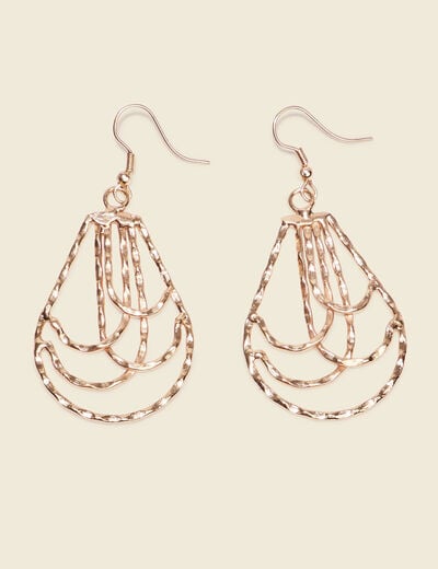 Boucles d'oreilles pendantes couleur or femme
