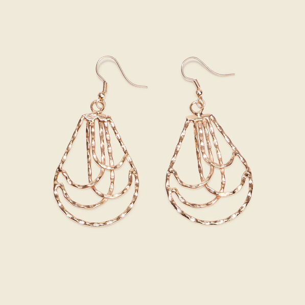 Boucles d'oreilles pendantes couleur or femme