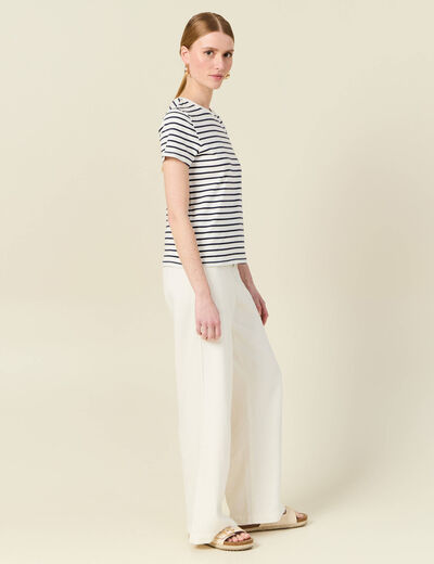T-shirt éco-responsable ecru femme