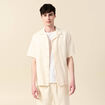 Chemise manches courtes ecru homme