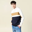 Sweat à capuche manches longues ecru homme