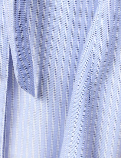 Robe patineuse courte manches longues bleu femme