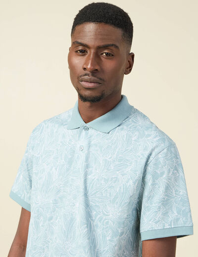 Polo éco-responsable vert homme