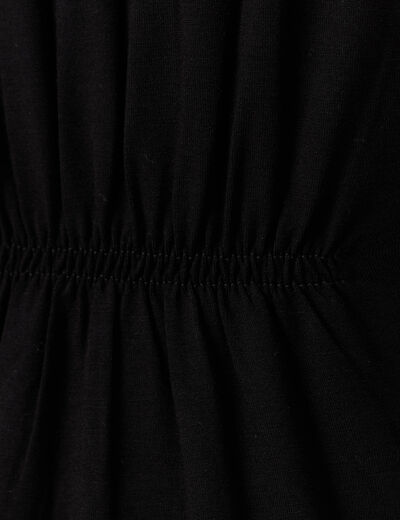 Robe longue droite noir femme