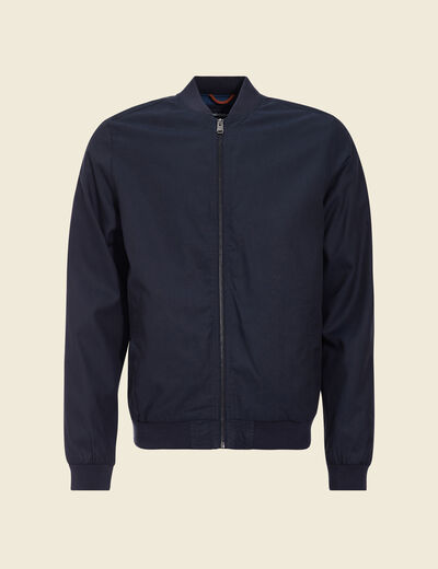 Veste teddy bleu marine homme