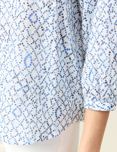 Chemise à manches longues bleu femme
