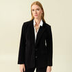 Veste blazer velours noir femme