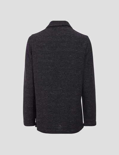 Veste droite manches longues noir femme