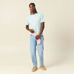 T-shirt manches courtes bleu gris homme