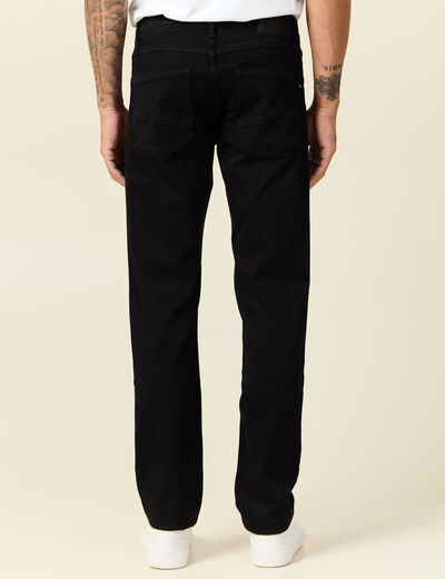 Jeans straight 5 poches denim noir homme