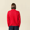 Pull col montant manches longues rouge femme