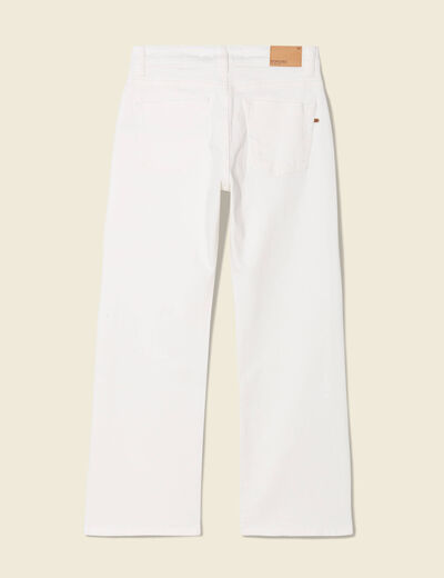 Pantalon éco-responsable denim blanc femme