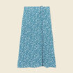 Jupe longue portefeuille bleu femme