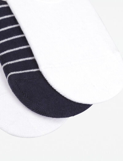 Lot 3 paires chaussettes blanc homme