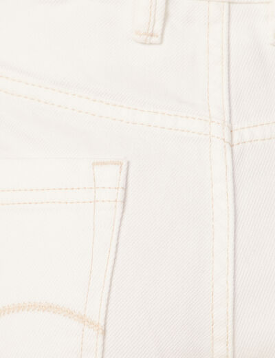 Jeans éco-responsable denim blanc femme