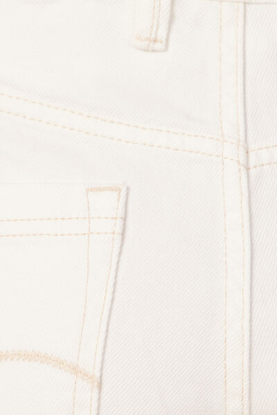 Jeans éco-responsable denim blanc femme