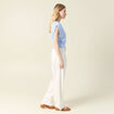 T-shirt manches courtes bleu femme