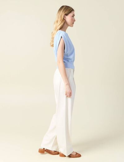 T-shirt manches courtes bleu femme