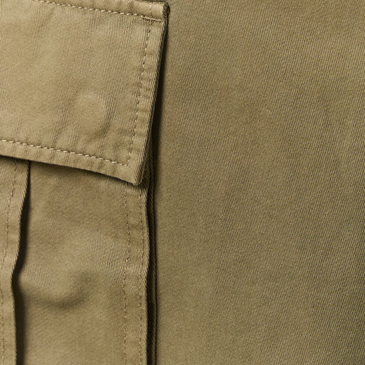Bermuda droit cargo ceinture vert kaki homme