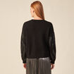 Pull éco-responsable sequins noir femme