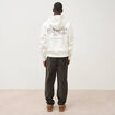 Sweat ample &agrave; capuche manches longues ecru homme