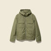 Blouson capuche doublure vert kaki homme