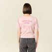 T-shirt en coton manches courtes rose pastel femme
