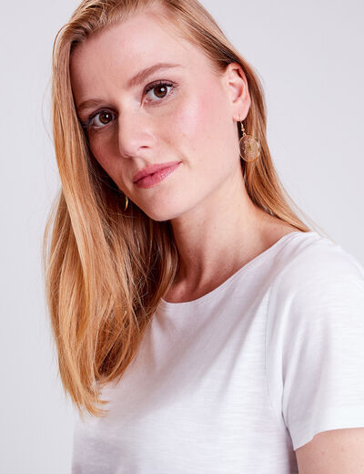 Boucles d'oreilles pendantes couleur or femme