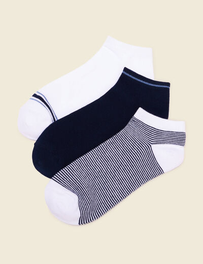 Lot 3 paires chaussettes bleu marine homme