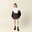 Jupe droite multicolore femme