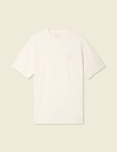 T-shirt manches courtes ecru homme