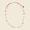Collier multirangs à perles ecru femme